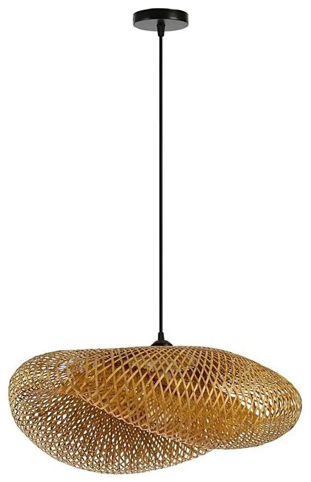 Immax 08269L - Lampadario a sospensione con filo HILO 1xE27/40W/230V diametro 60 cm bambù