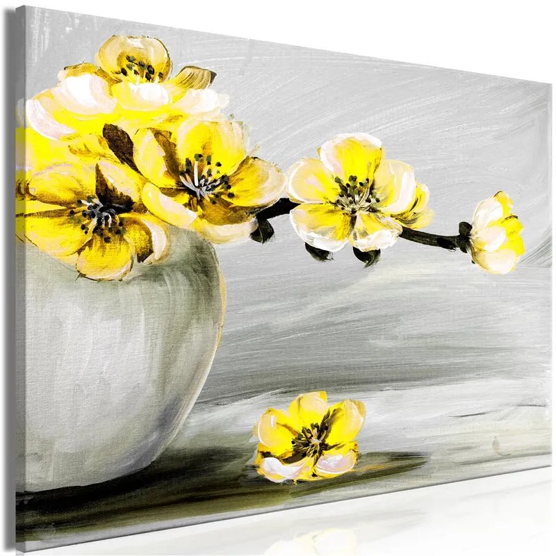 Quadro Lightness of Light (1 Part) Wide Yellow  Colore Giallo, Dimensioni e Misure 120x80