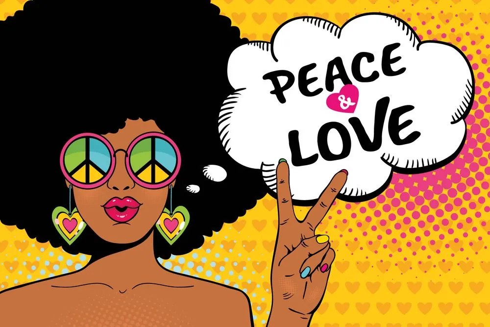 Carta da parati autoadesiva – Vita in pace - PEACE & LOVE