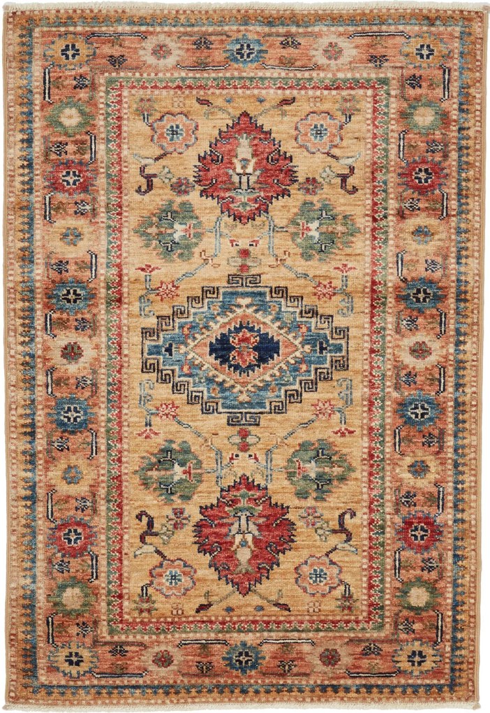 Kazak Tappeto orientale 120x80 Giallo (Pakistan) Annodato A Mano