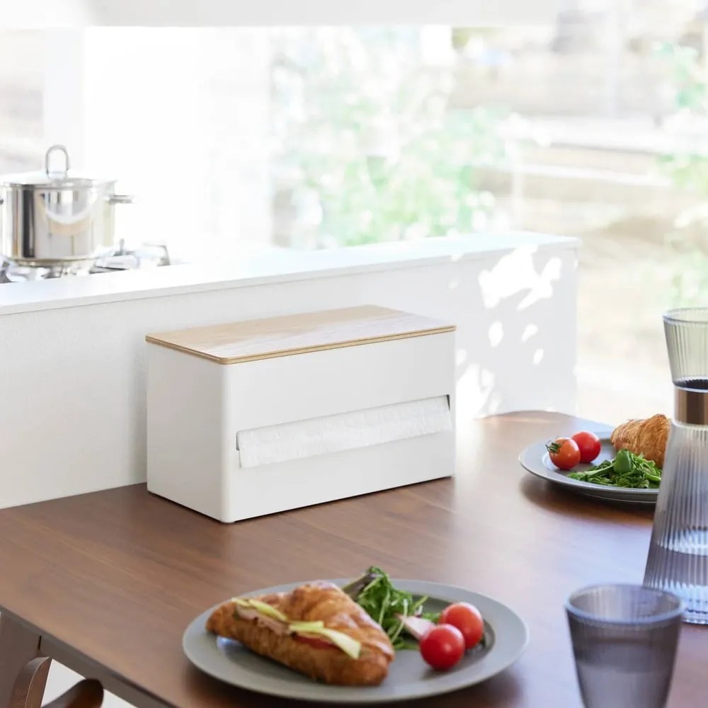 Portarotolo da cucina verticale bianco in metallo Rin – YAMAZAKI