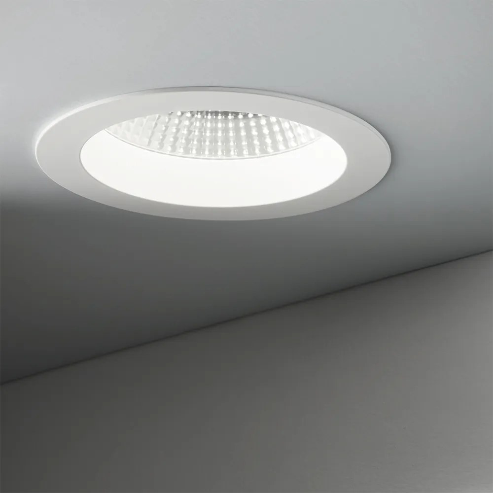 Faretto A Incasso Basic Fi Alluminio Bianco Led 30W 3000K Luce Calda