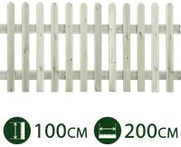 2pz steccato in legno per giardino e recinzioni lungh. cm 200 x 100 h con doghe verticali per esterno impregnato staccionata cod:ferx.pali.17.stock