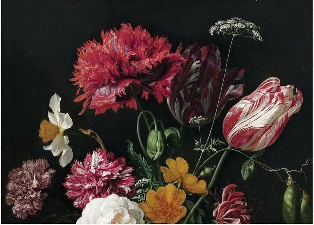 Carta da parati in tessuto non tessuto Golden Age Flowers II