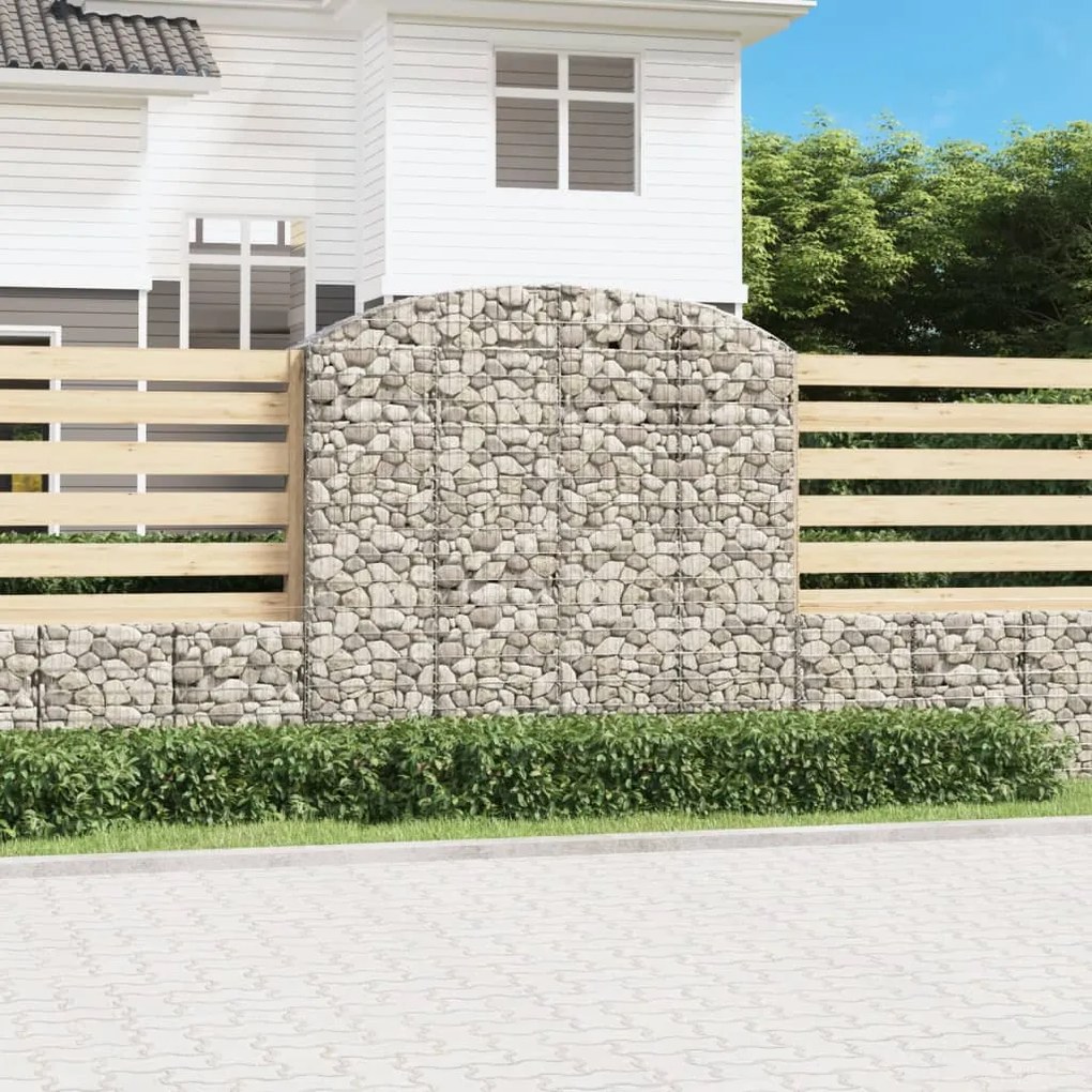 Cesto Gabbione Ad Arco 200x50x180/200 Cm Ferro Zincato /