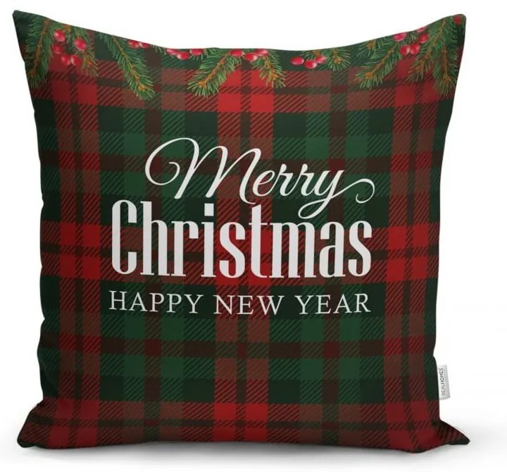 Set di 4 federe natalizie e runner da tavola Tartan Christmas - Minimalist Cushion Covers