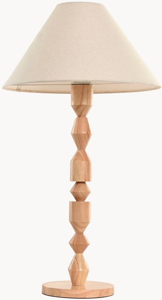 Lampada da tavolo con paralume in lino Orleno