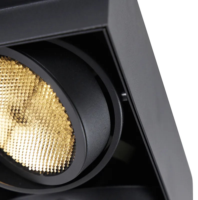 Faretto incasso nero GU10 AR111 senza cornice 2 luci - Oneon Honey