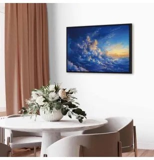 Quadro - When the Sky Becomes a Canvas: Artistic Creation of Nature in the Clouds In cornice nera di legno 120x80