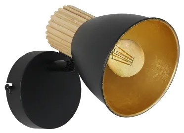Brilagi - Faretto da parete ODENSE 1xE14/10W/230V legno di caucciù/nero