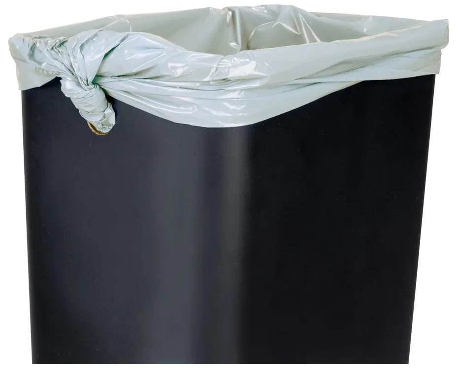 Cestino per la spazzatura nero opaco in acciaio con pedale 20 l Design – Wenko