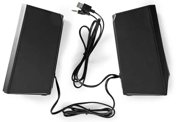 Nedis GSPR31020BK - SET 2 altoparlanti da gioco LED RGB 18W/5V