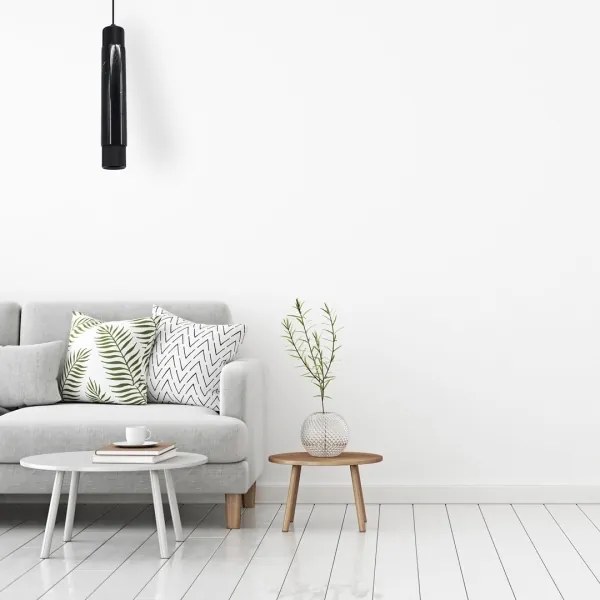 Lampadario su fune MARBLE 1xGU10/8W/230V nero