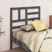 Testiera per Letto Grigia 96x4x104 cm in Legno Massello di Pino cod 11162