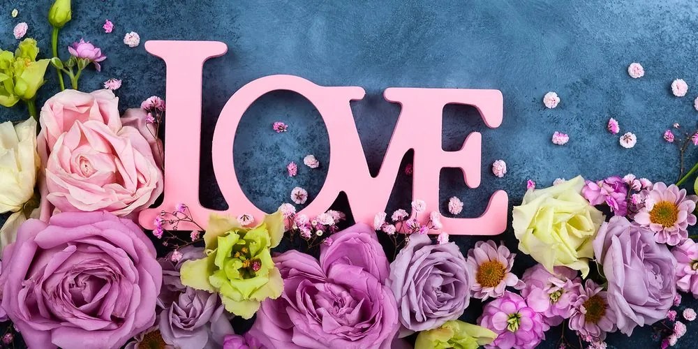 Stampa su tela – Con scritta Love