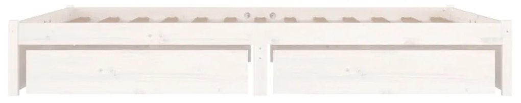 Giroletto con cassetti bianco 150x200 cm king size