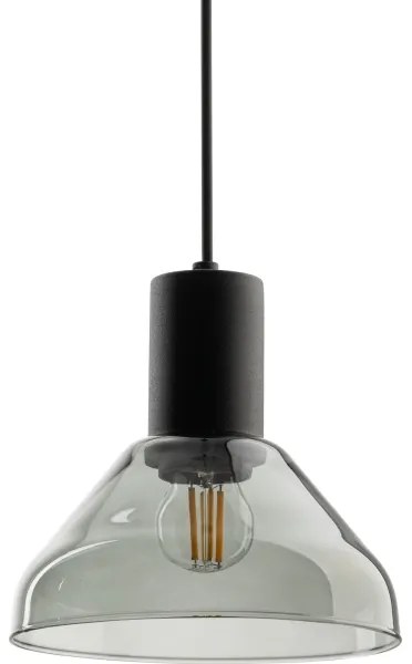 Lampadario su filo per sistema a binario NEO 1xE27/15W/230V nero/fumé nero