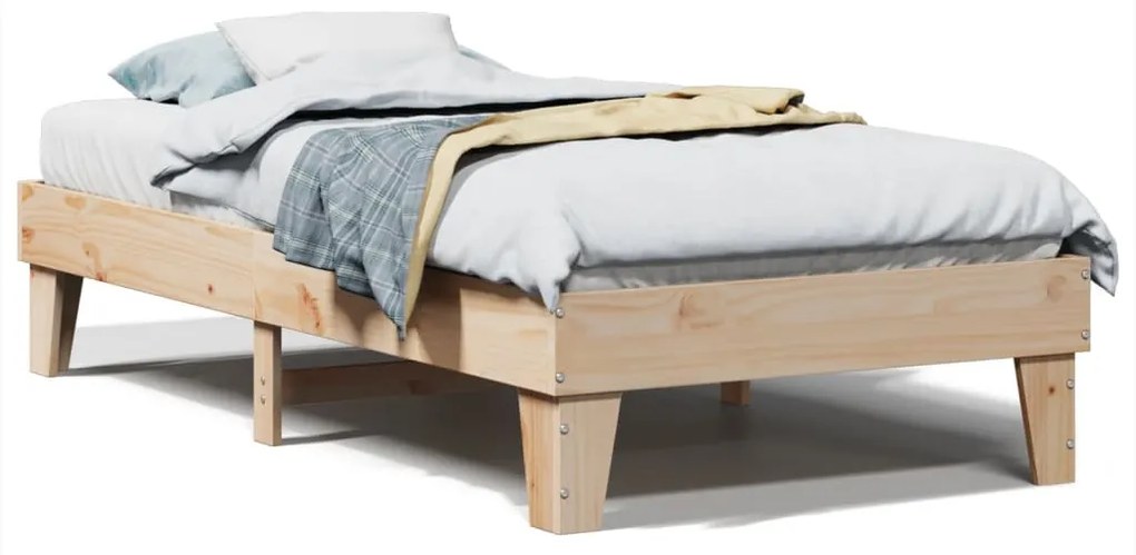 Letto senza materasso 90x190 cm in legno massello di pino