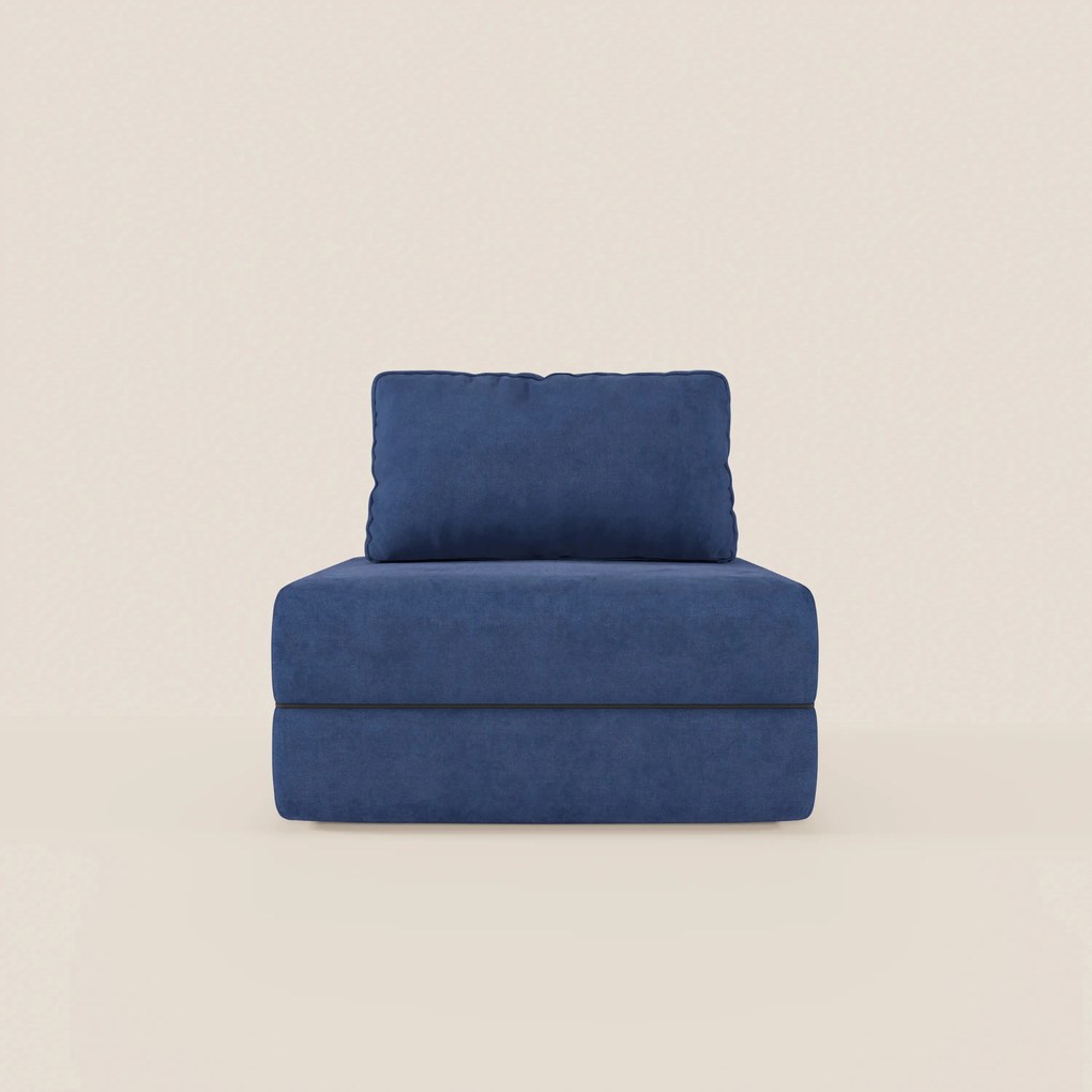 Rift poltrona letto con materasso alto 22 cm e memory foam - schienale mobile e tessuto smacchiabile T31