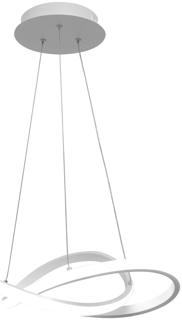 Lampada Da Soffitto Pensile Ring Moderno LED+Telecomando APP392-CP Bianco