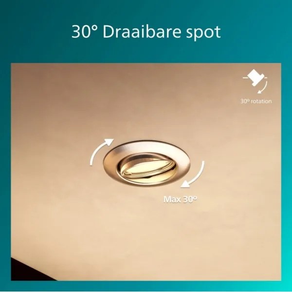 Philips - SET da 3 faretti da incasso PERIDOT 1xGU10/7W/230V argento