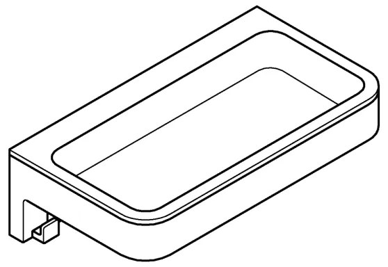 GROHE 41107000 - Mensola per doccia START CUBE 20 cm, cromo lucido