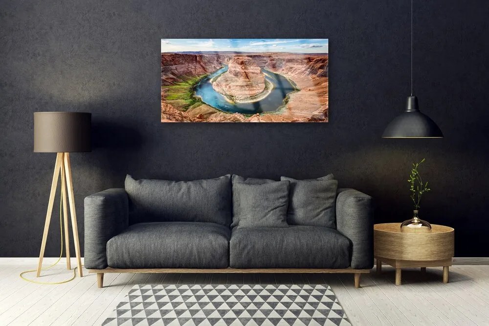 Quadro di vetro Paesaggio del Grand Canyon 100x50 cm