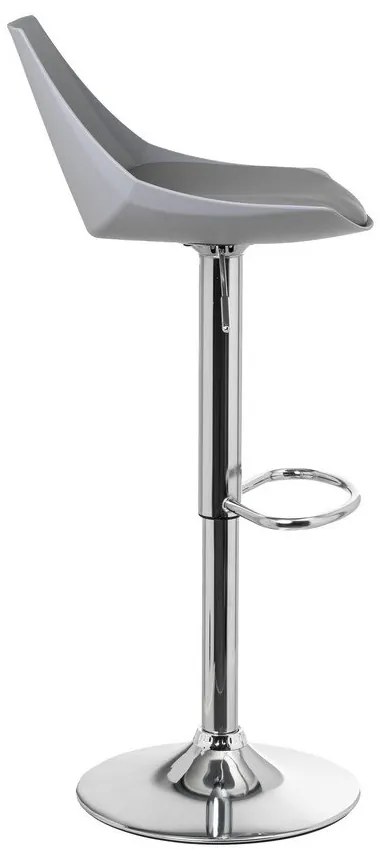 Sgabelli da bar grigi ad altezza regolabile in similpelle in set di 2 (altezza seduta 56,5 cm) - Casa Selección