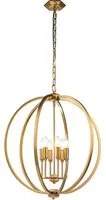 Lampadario Classico Corinne Acciaio Ottone Brunito 6 Luci E14