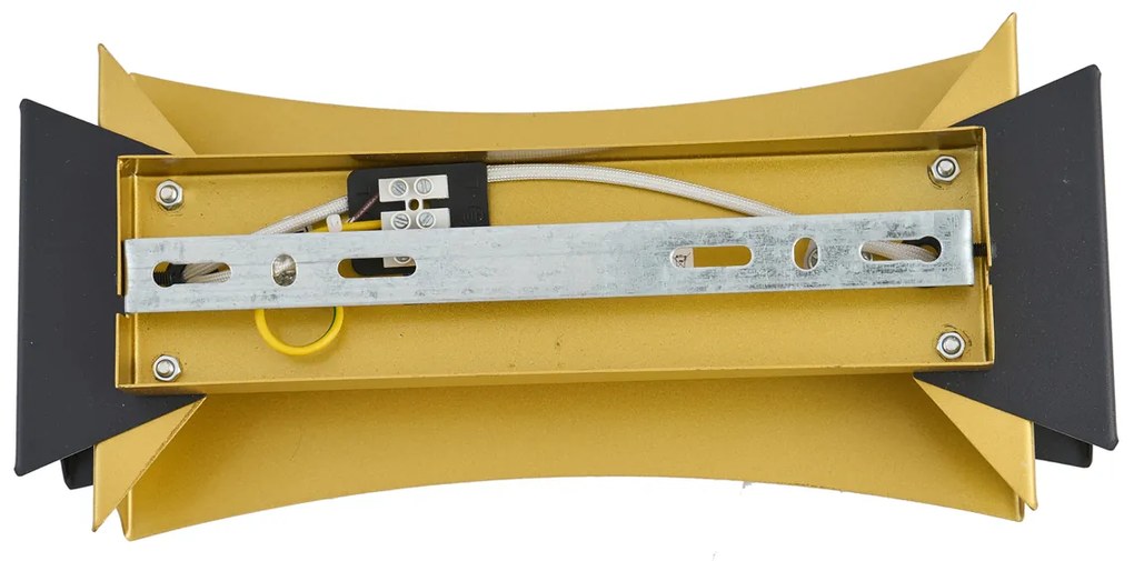 Applique da parete moderna nera con oro - Plats