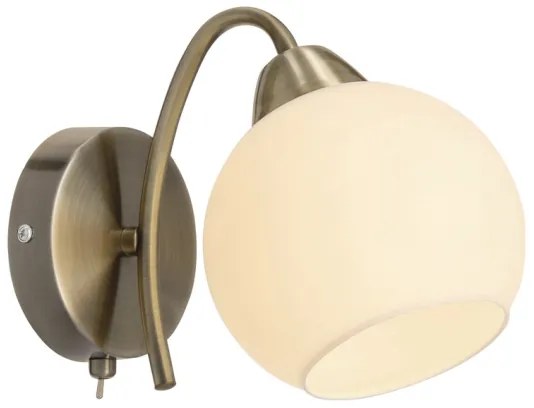 Lampada da parete NESTOR 1xE27/40W/230V ottone