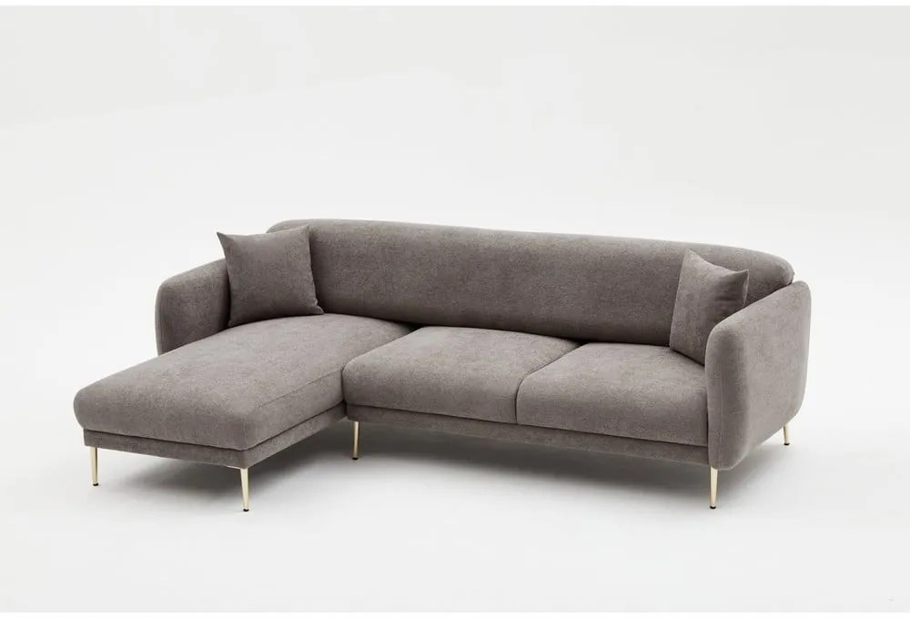 Divano angolare grigio (con penisola a sinistra/con chaise lounge) Simena – Balcab Home