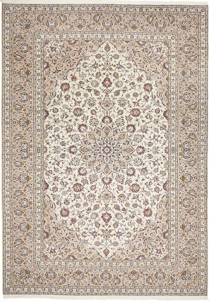Kashan Tappeto persiano 340 x 240 Beige (Iran) Annodato A Mano