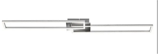 Plafoniera LED Frames argento IP20 cct da bianco caldo a bianco freddo con regolazione di temperatura, 4400 lumen