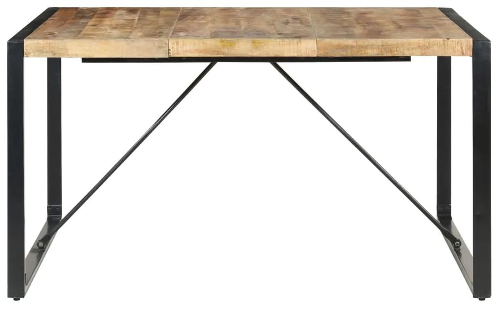 Tavolo da pranzo 140x140x75 cm in legno di mango grezzo