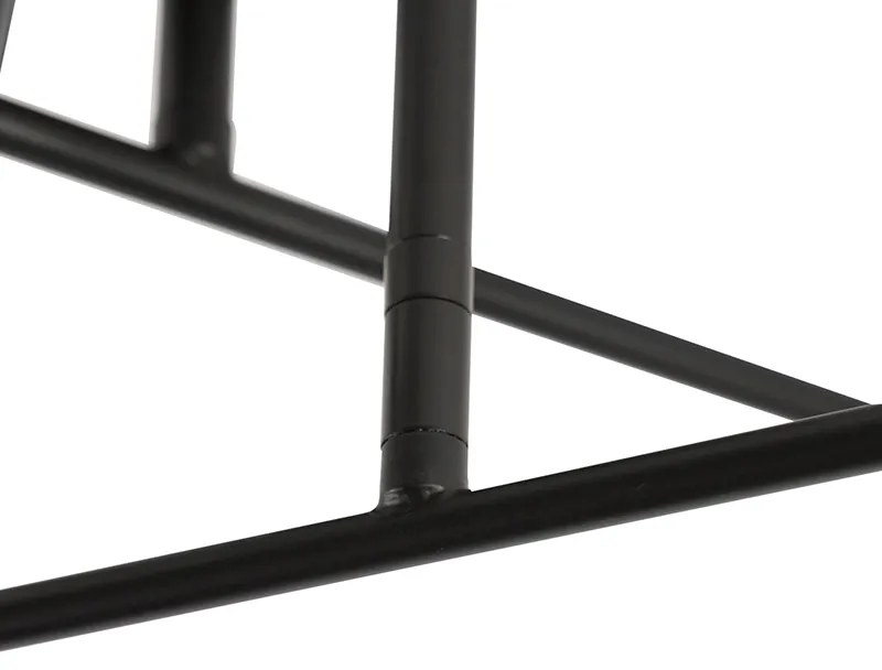 Plafoniera industriale nera con oro 6 luci - Sydney