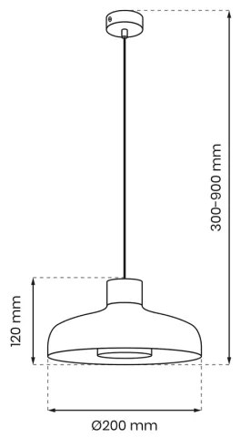 Lampadario a sospensione con filo LINEA 1xGX53/12W/230V nero