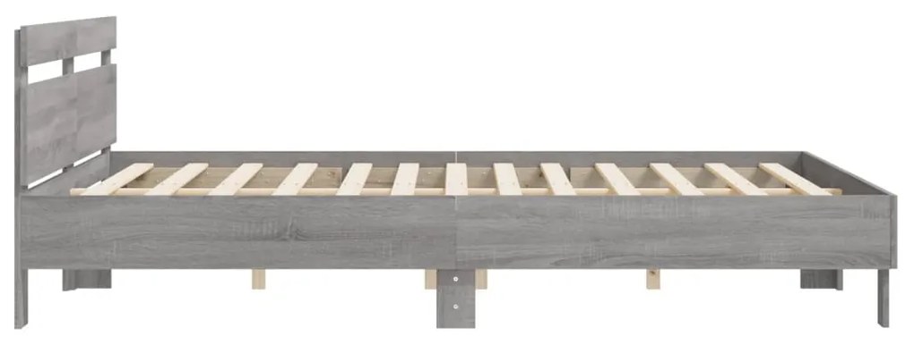 Giroletto Testiera Grigio Sonoma 180x200 cm Legno Multistrato