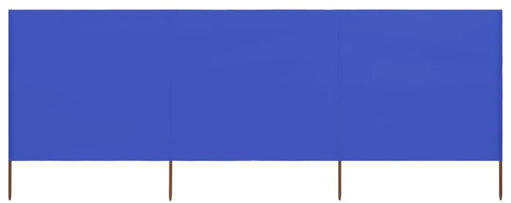 Paravento A 3 Pannelli İn Tessuto 400x160 Cm Azzurro /