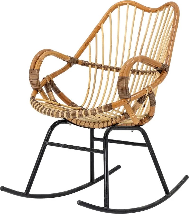 Sedia a dondolo in colore naturale Reine - Bloomingville