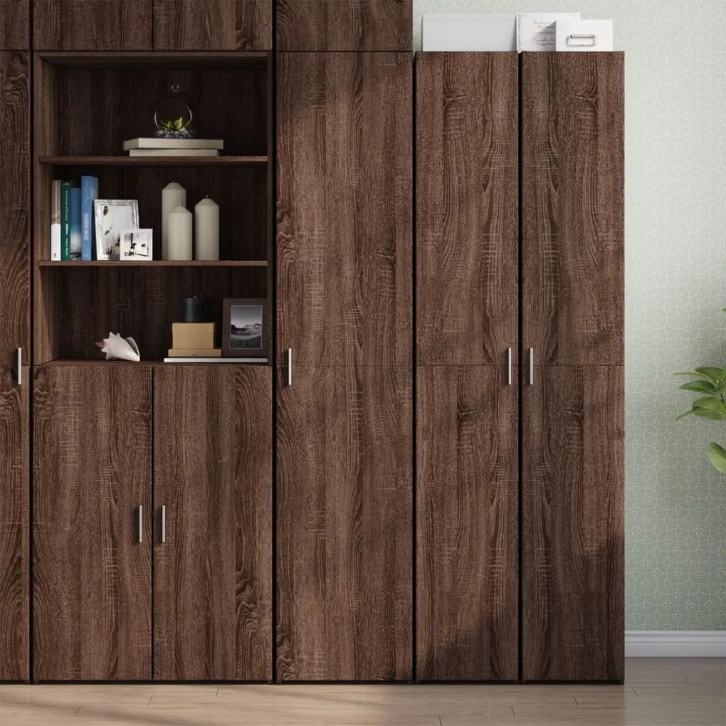 Credenza Marrone Rovere 40x42,5x185 Cm İn Legno Multistrato /