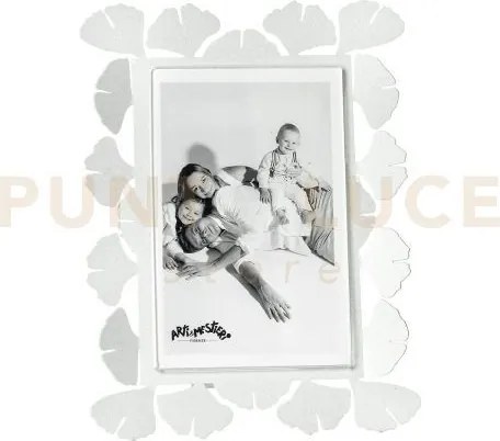 Portafoto ginkgo piccolo bianco marmo