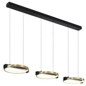 Barra led aerea da 3 litri, pendente, metallo oro e nero