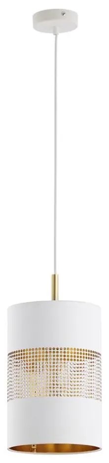 Lampadario su filo BOGART 1xE27/15W/230V bianco/oro