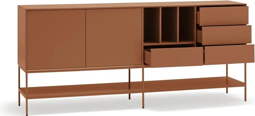 Cassettiera color mattone 220x98x45 cm Platt – Teulat