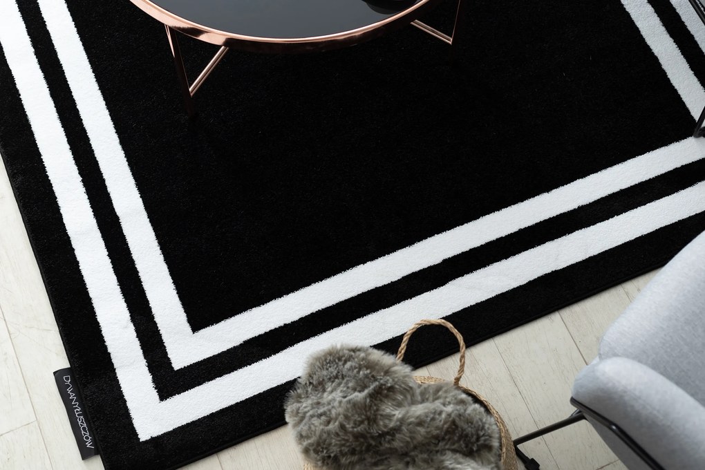 Tappeto HAMPTON Inquadrata nero - PRODOTTO DI SECONDO GRADO