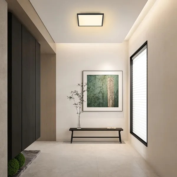 Brilagi - Lampada LED dimmerabile SLIMFRAME LED/25W/230V 30x30 cm nera + telecomando