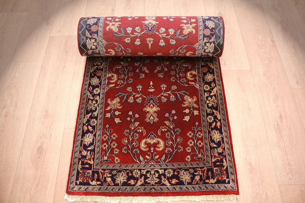 Sarouk Tappeto orientale 380 x 80 (Indian) Annodato A Mano