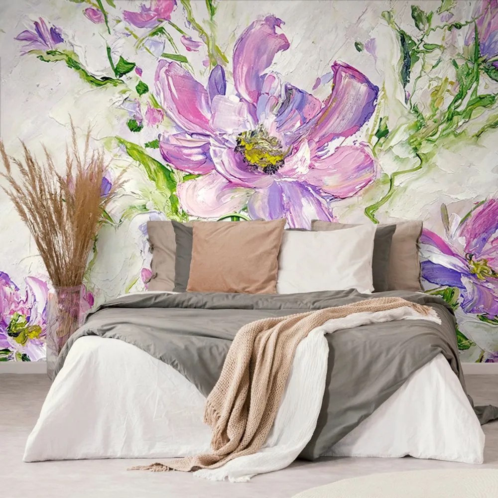 Carta da parati – Fiori estivi dipinti