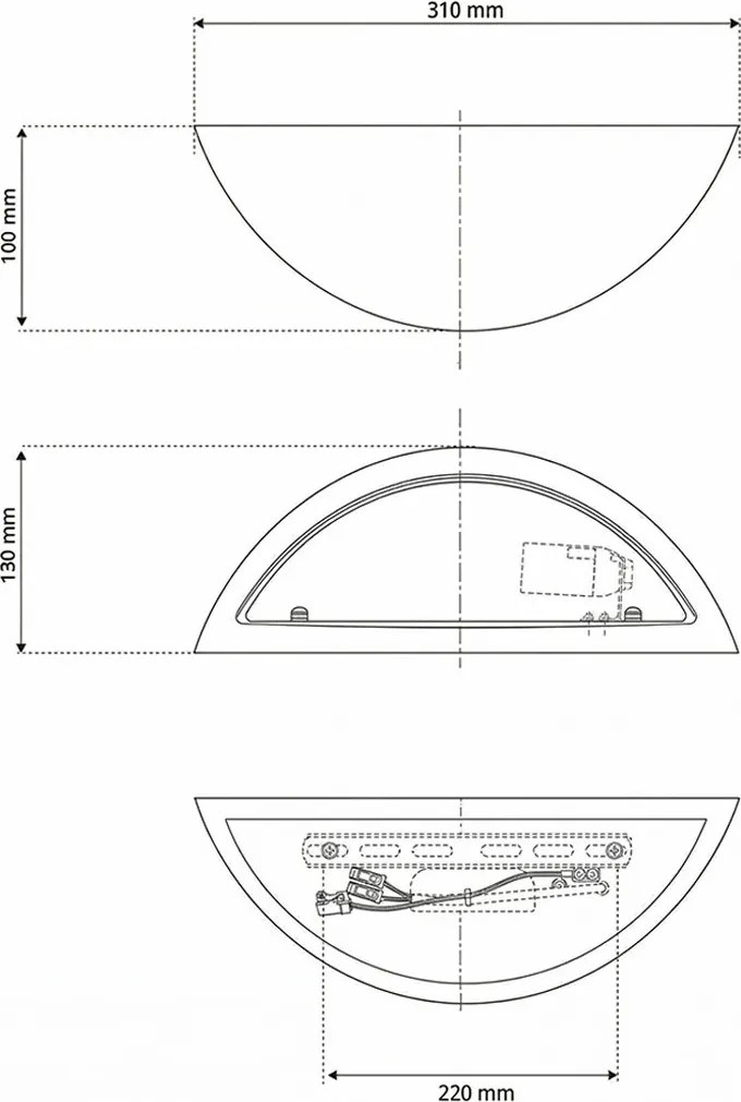 Applique da Parete E14 Curva Classica in Gesso Pitturabile